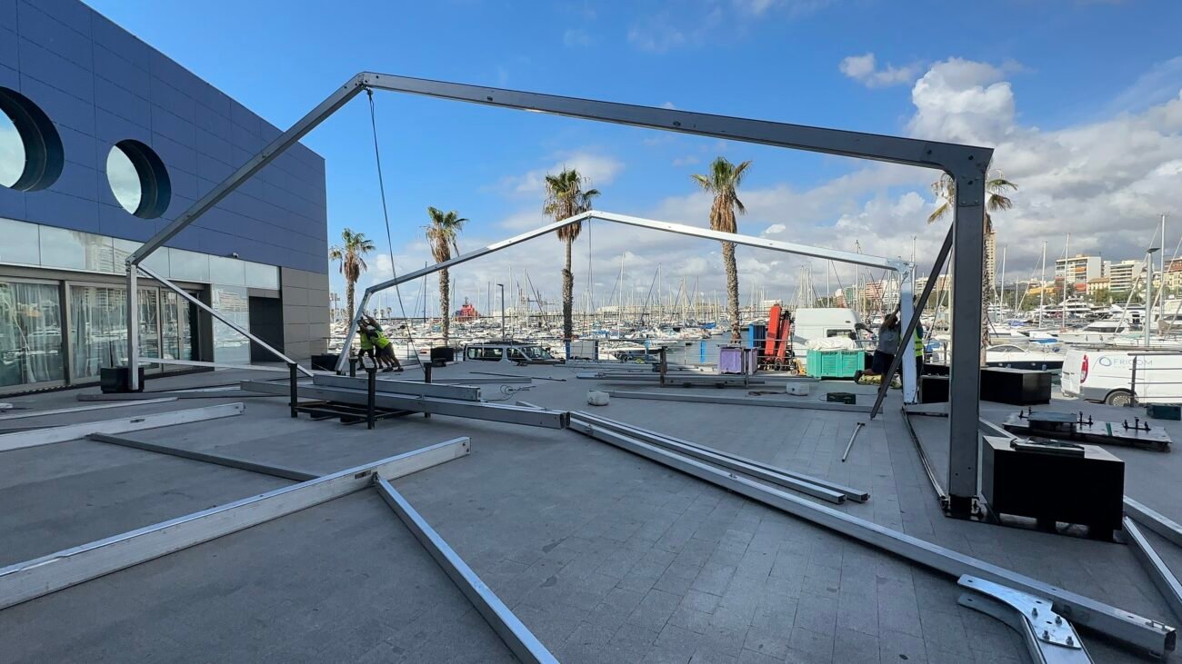 Carpa a 2 aguas casino 15x15m 